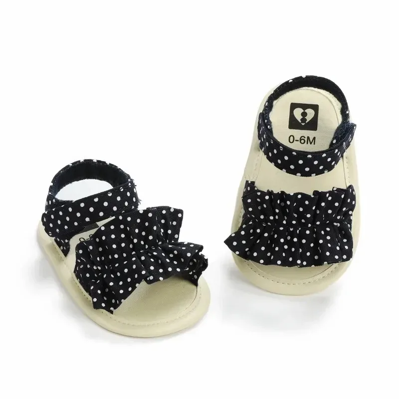 Breathable Princess Baby Sandals Indoor Anti-Slip Shoes for 0-1 Year Old Babies Summer Cool Shoes Slip-On Toddler Footwear