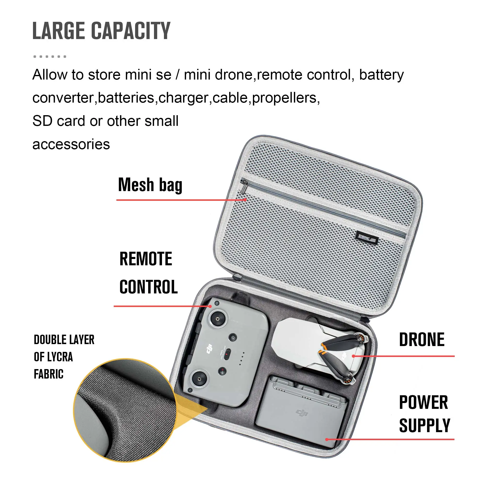 Étui EVA Pour DJI Mavic Mini 2/SE - Sac De Transport Portable Et étanche