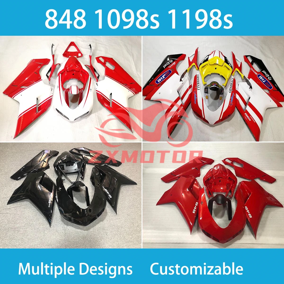 

Комплект обтекателей для Ducati 848, 1098, 1198, 1098s, 1198s