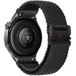 Nylon Braided Parachute Buckle Strap - 20/22mm Adjustable Band - CMF Watch 3 - 2 - 1 Pro (Black)