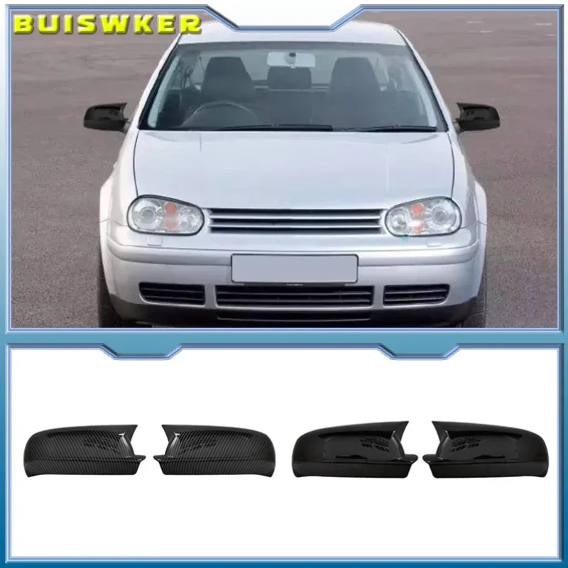 

Боковой зеркальный чехол летучая мышь для Golf 4 Bora A4 MK4 VW 1999-2006 GTI R32, автомобильные аксессуары, блестящее черное пианино, автотюнинг, спорт