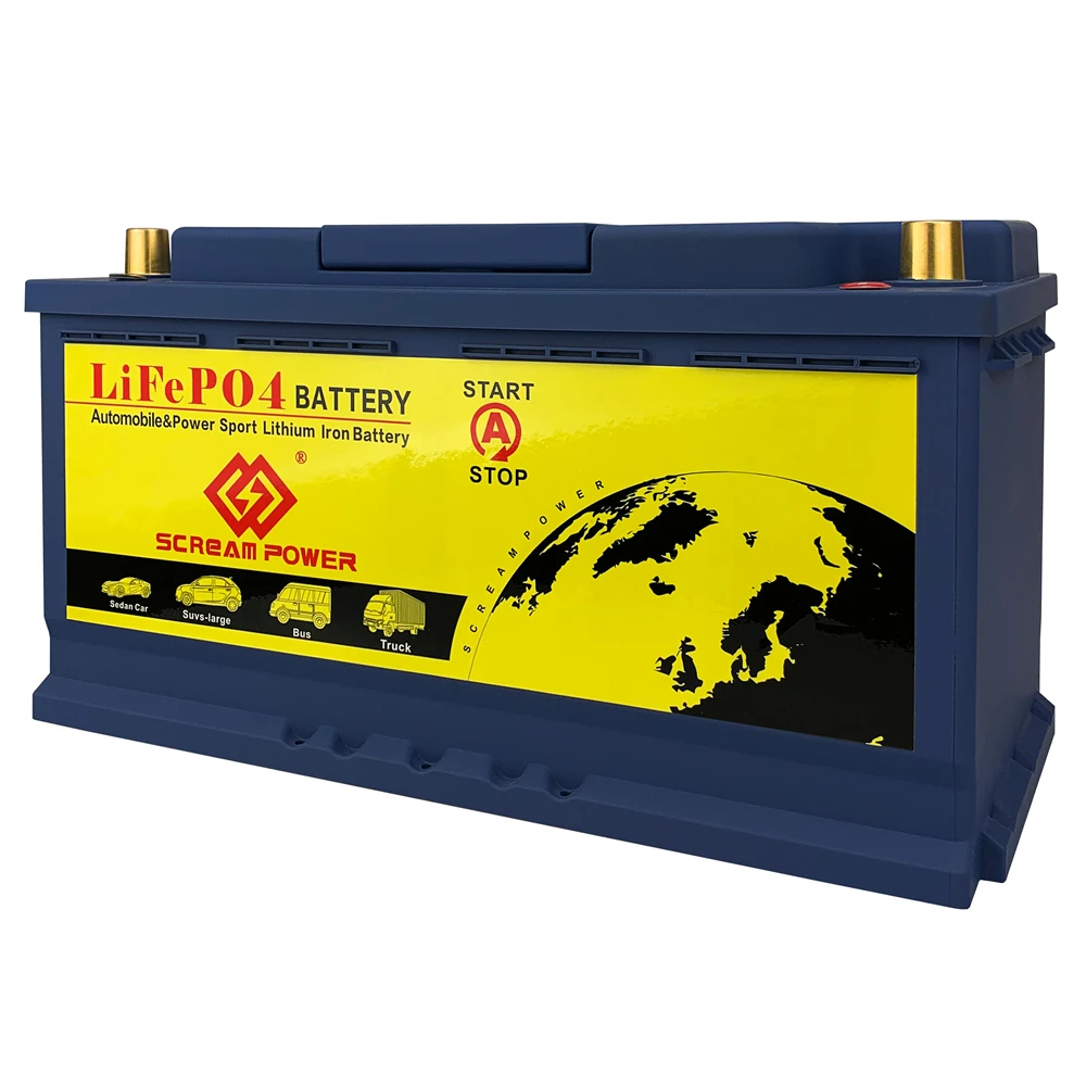 Scr100-20 High CCA1900A 12V 100Ah LiFePO4 Car Battery Is Ideal For All Types Of Cars, RVs, Solar Trailers, Boats And Camping