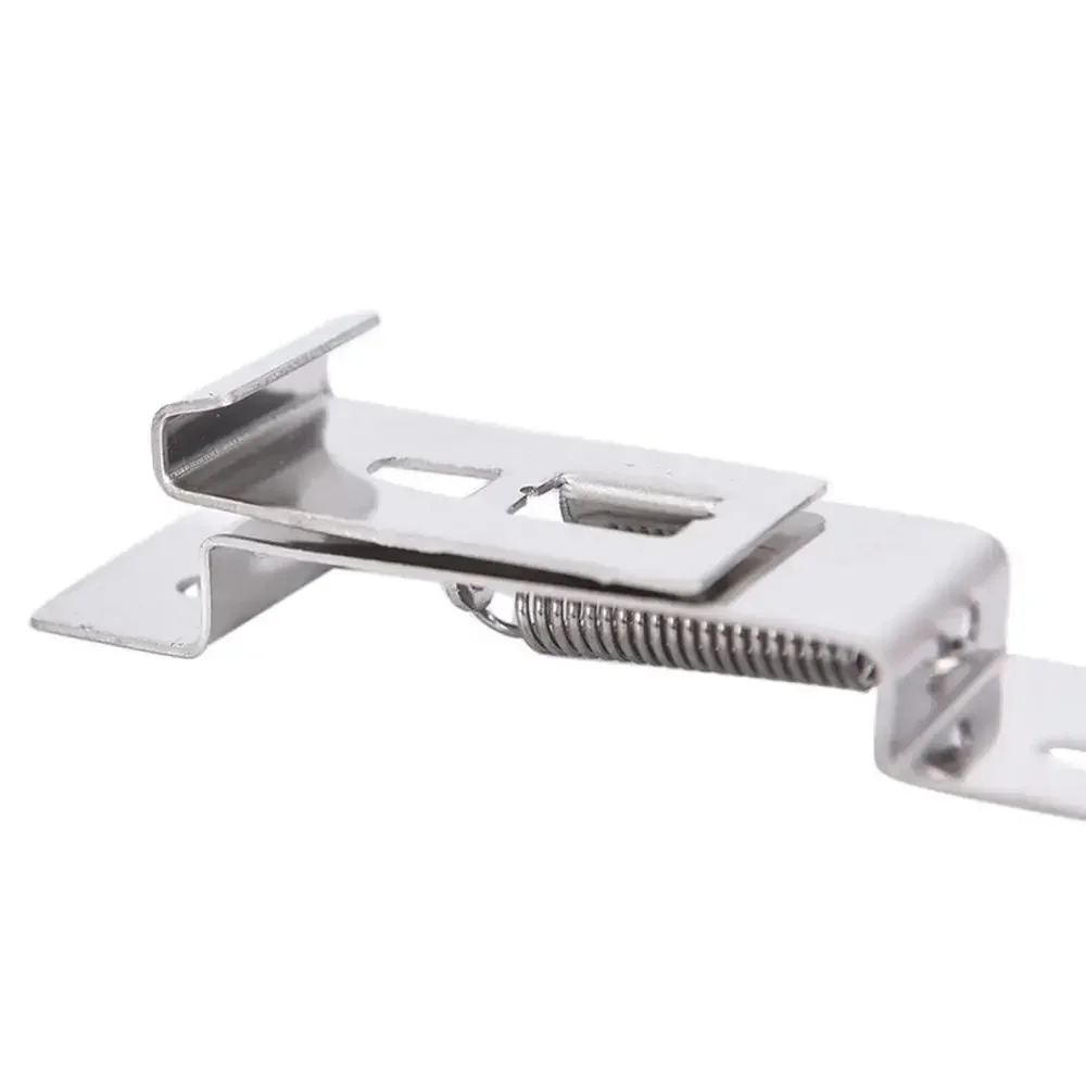 License Plate Holder 2pcs Car License Plate Frame Holder Trailer Number Plate Clips Spring Loaded Stainless Steel Bracket Truck Frame Holder Clamp