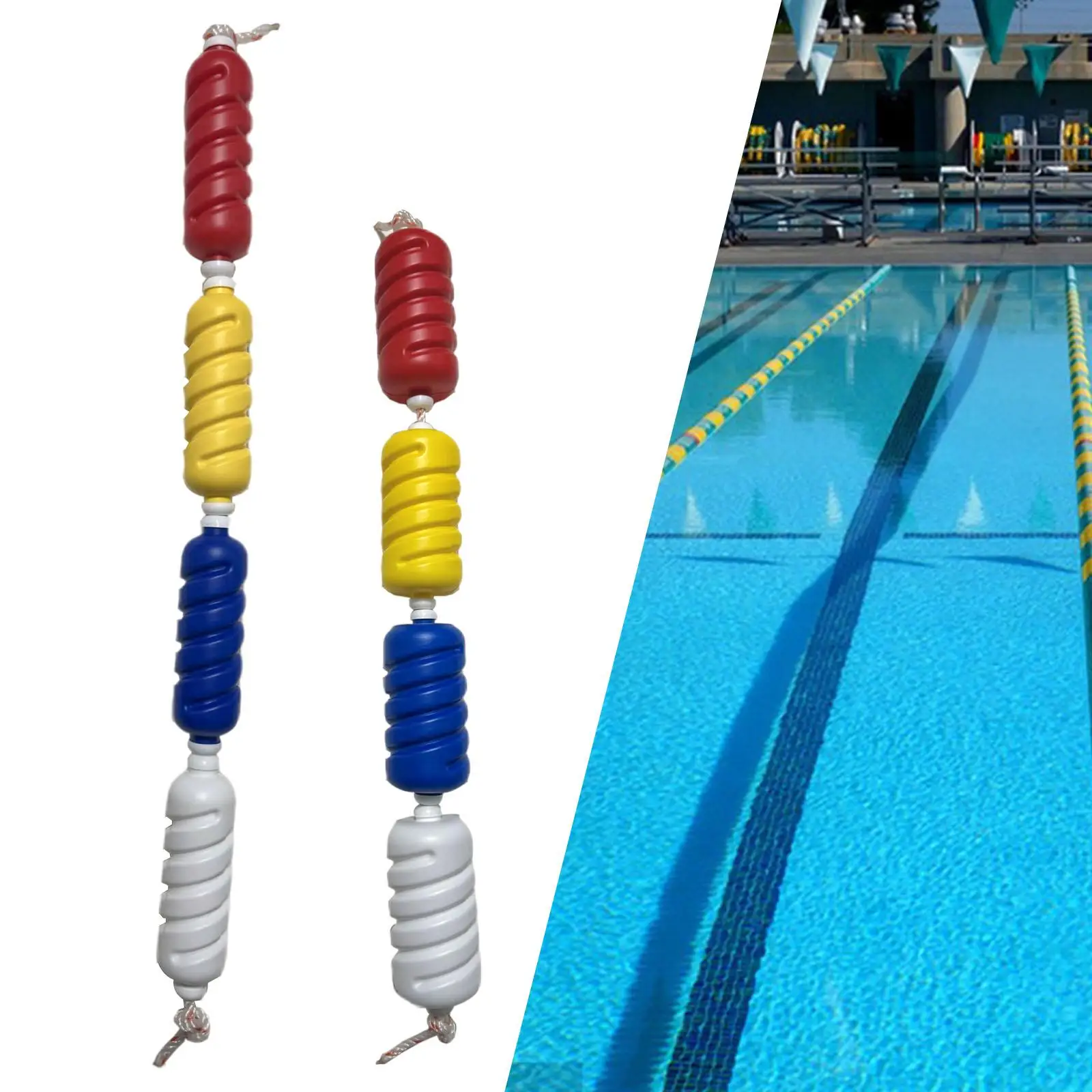 Pool Divider Rope Pool Break Waves Rope 400cm Length Sturdy Pool Lane Divider for Wading Sport Outdoor Indoor Pool Water Sports
