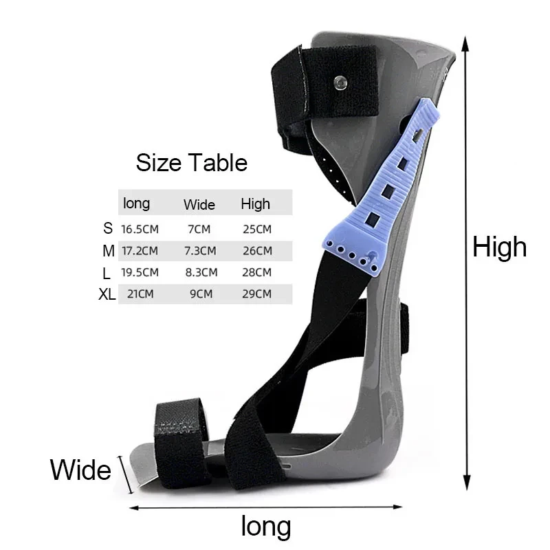 Adjusted Afo Foot Drop Brace Splint Ankle Foot Orthosis Walking with Shoes or Sleeping for Stroke Hemiplegia 1Pcs 4
