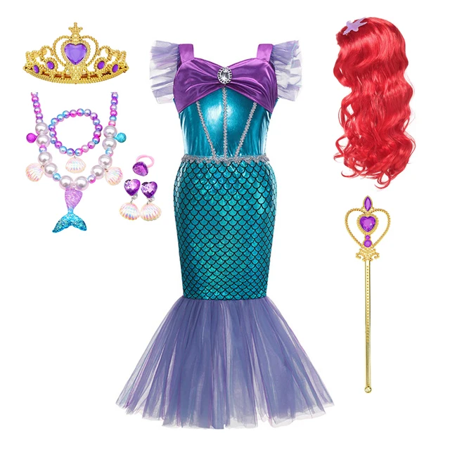 thumbnail image 1 of Disfraz de jazmín para niñas, vestido de princesa árabe, fiesta de cumpleaños para niños, disfraz de Navidad, disfraz de sirena, Elena, Moana, ropa, 1 of 4