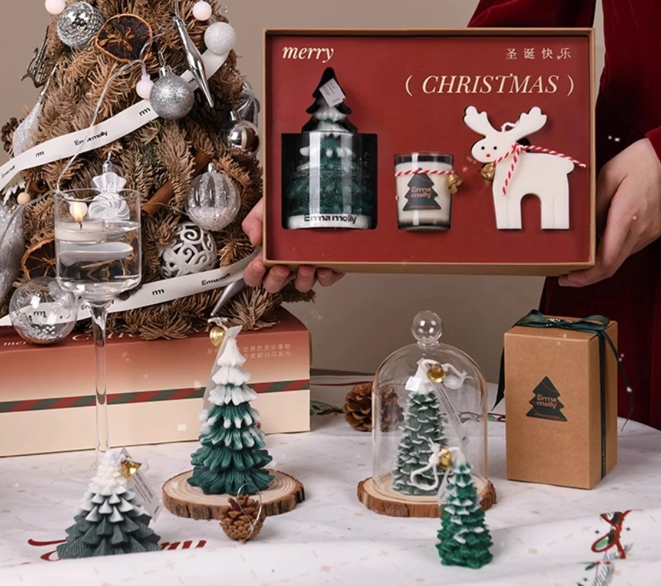 Christmas tree aromatherapy candle gift box, creative limited edition birthday gift, high-end girl ornament