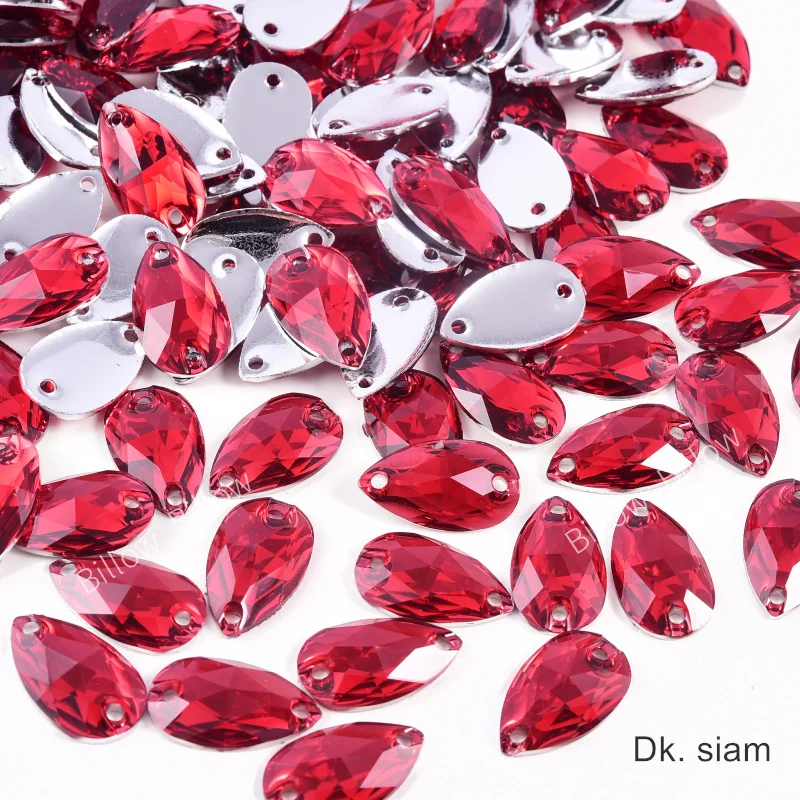 Description Picture 6 of itemMix Color Resin Teardrop Sew On Rhinestones стразы Glitter Sewing Rhinestones Strass for Clothing Decoration Garment Dress