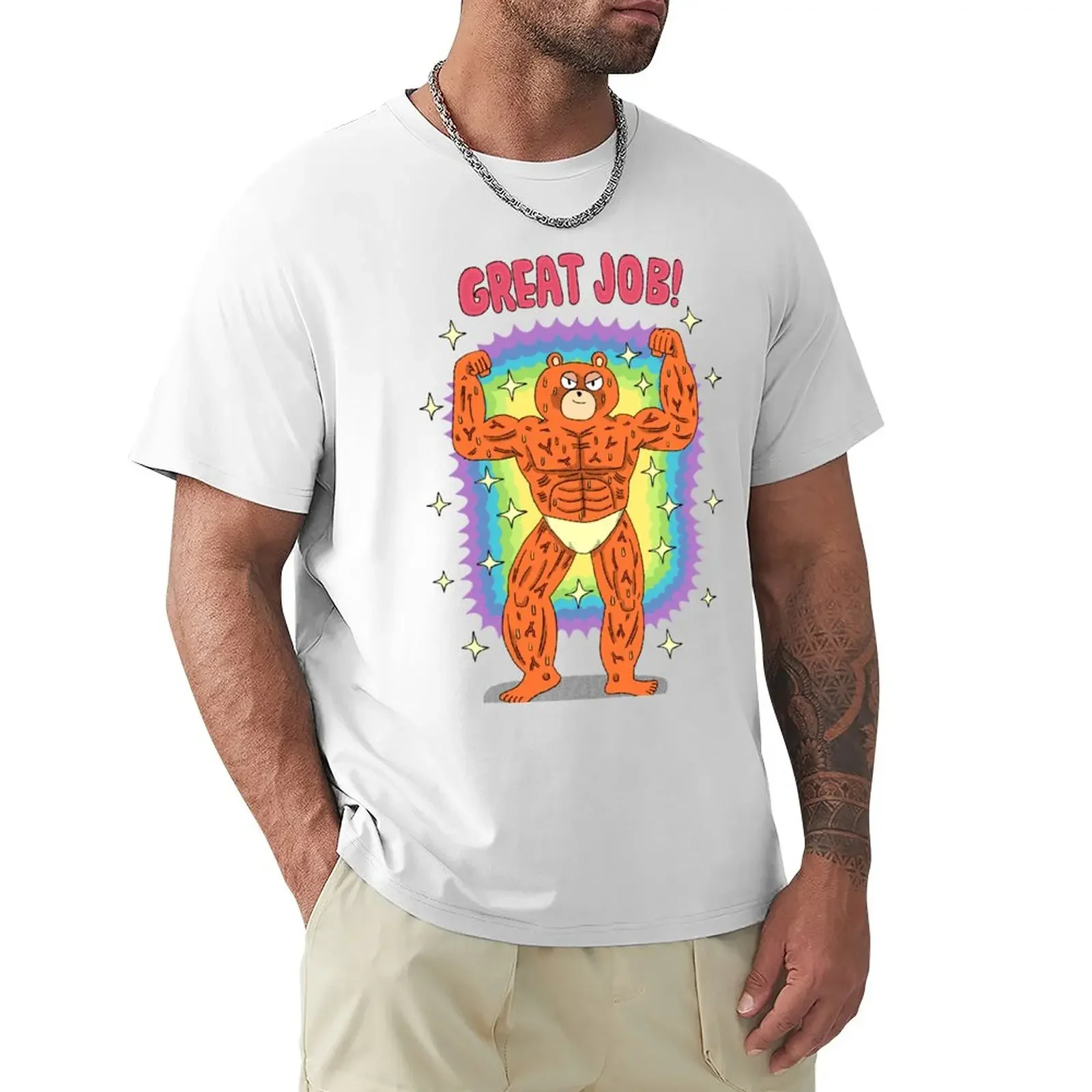 

Great Job! T-Shirt summer tops new edition aesthetic clothes men t shirts