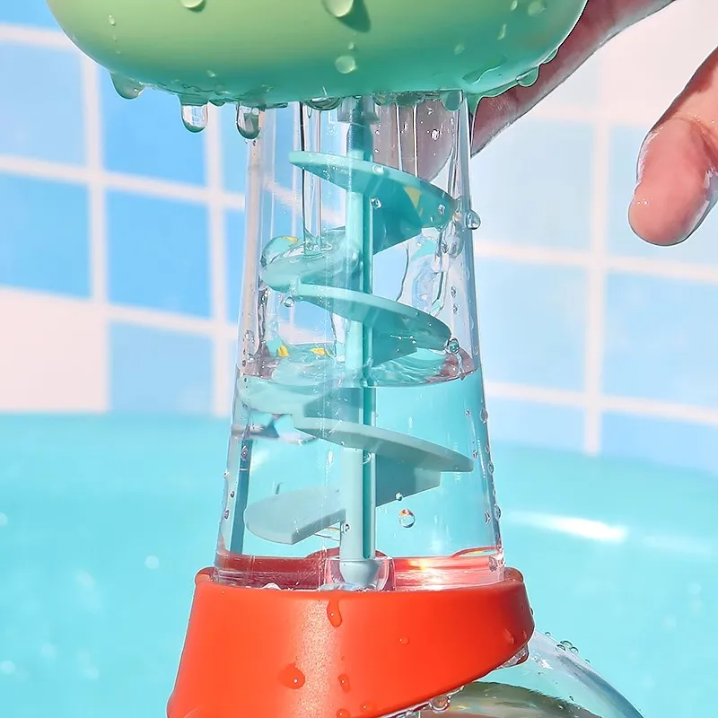 Bath Bathtub Toys for Baby Rotatable Waterwheel Children Bathroom Water Play Games Fun Bath Toys for Kids Toddlers 1 2 3 4 Years 4