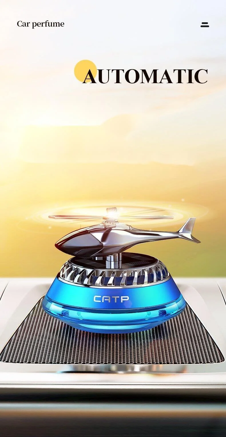 Neues Autoparfüm, Auto-Aromatherapie, beseitigt Gerüche im Auto, lang anhaltender Duft, leichter Duft, solarbetriebene Hubschrauber-Dekoration_voghion.com