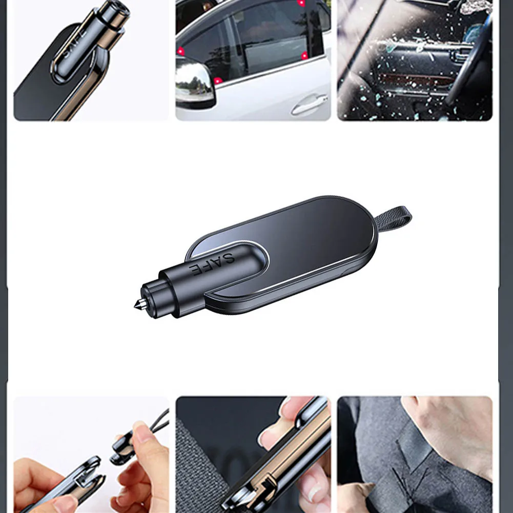 Car Safety Hammer Safety Hammer Window Breaker Seatbelt Cutter Tool Mini Car Multifunctional Safety Hammer Car Emergency Glass Window Breaker Seat Belt Cutter Life Saving Escape Car Emergency Tool