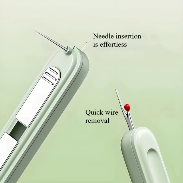 2in1 Needle Threader Hand Sewing Tools Multi-function Threader Stitch Insertion Sewing Needle Changer Thread Device Hand Machine 2