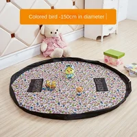 Toy storage bag Large capacity storage bucket bundle pocket Children's toy building blocks organizer mat storage bag play table 1