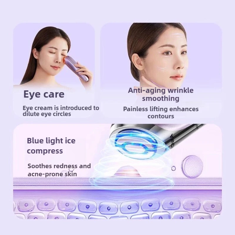 KONKA 6 in 1 EMS Face Lift Skin Tightening Machine LED Facial Neck Firming Massager Skin Care Tools