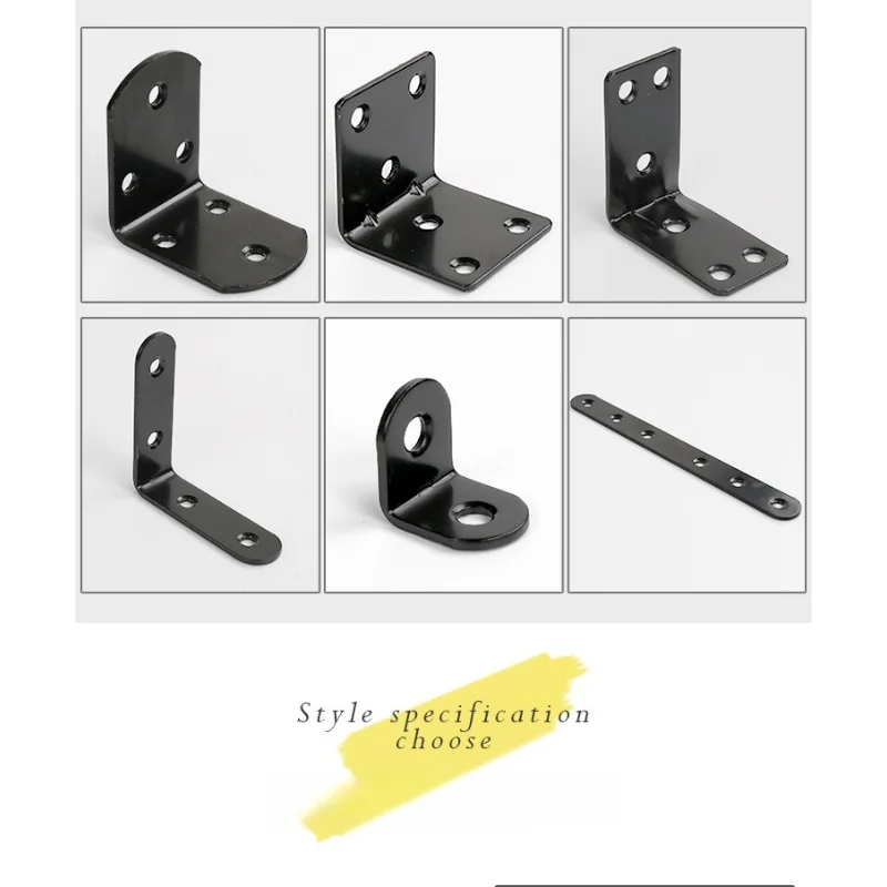 Stainless Steel Corner Brackets 2/4PCS thickened L-shaped furniture corner code right-angle wardrobe table and chair fixed bracket square angle iron