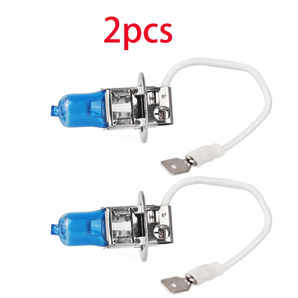 

2pcs 12v H3 55W Halogen Bulb Super Bright 6000K Car Light Source Parking Head Fog Light White Yellow Headlight High Power