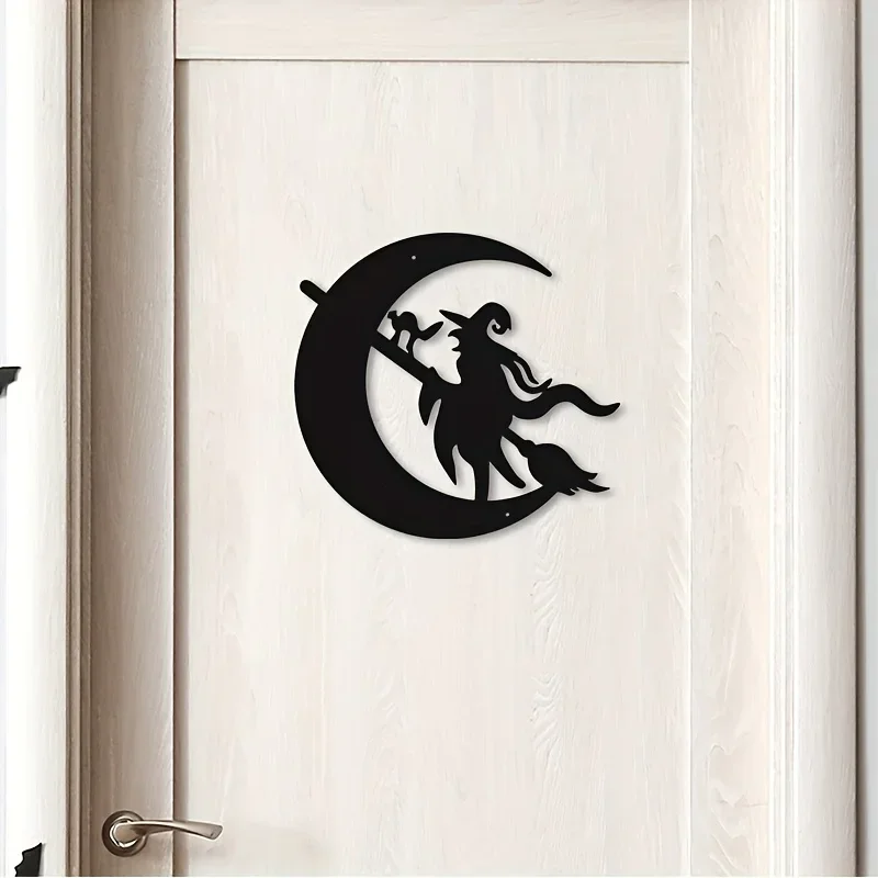 

Halloween Witch Pattern, Metal Wall Decor, Boys And Girls Room Kindergarten Living Room Nursery Bedroom Decor Sticker Mural