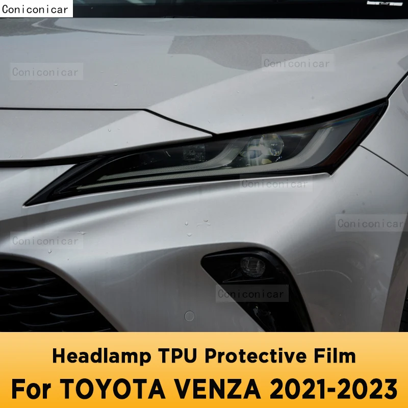 

For TOYOTA VENZA 2021-2023 Car Exterior Headlight Anti-scratch Front Lamp Tint TPU Protective Film Cover Accessories Sticker