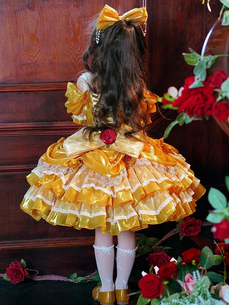 Kawaii Girl Lolita Princess Dress Child Sweet Cartoon Cute Skirt Children Birthday Party Gift Costume for Christmas