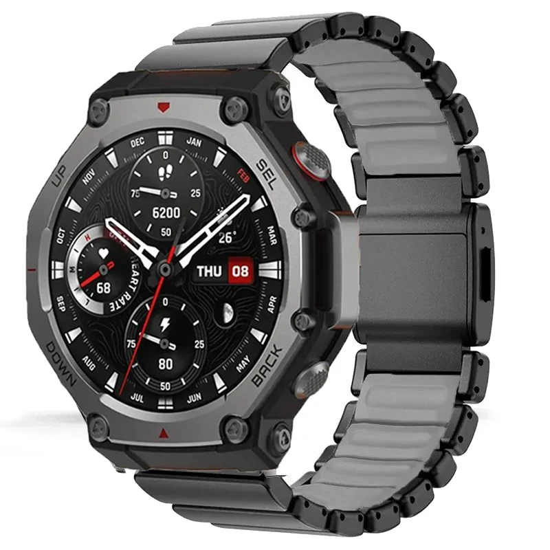 Luxury Titanium Magnetic Rubber Strap with Magnetic Buckle - Premium Watch Band Accessory