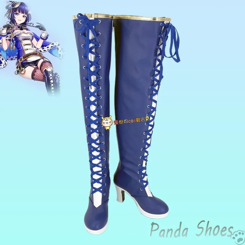 

Туфли для косплея аниме Lovelive Asaka Karin, фиолетовые искусственные комиксы, ботинки для косплея Кеке для Хэллоуина