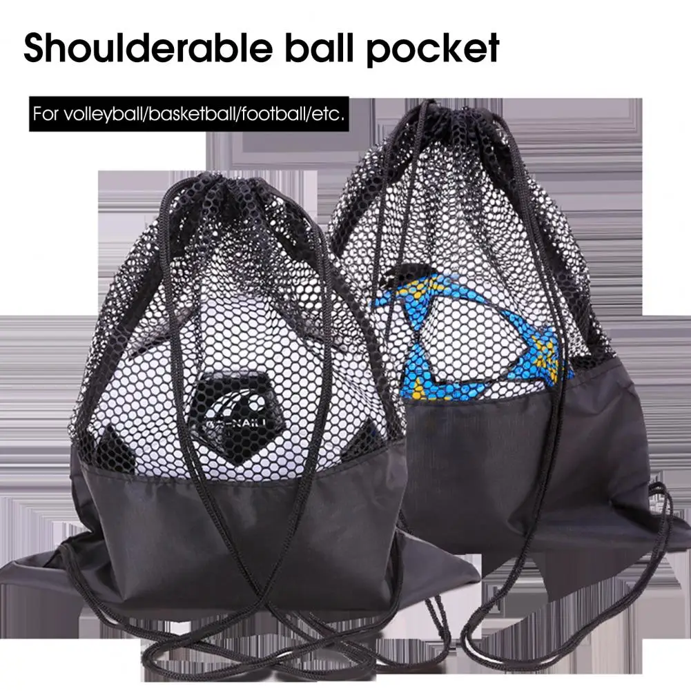 Scratch-resistant Mesh Drawstring Double Shoulder Bag Storage A Ball for Travel sports ball storage bag sports ball bag