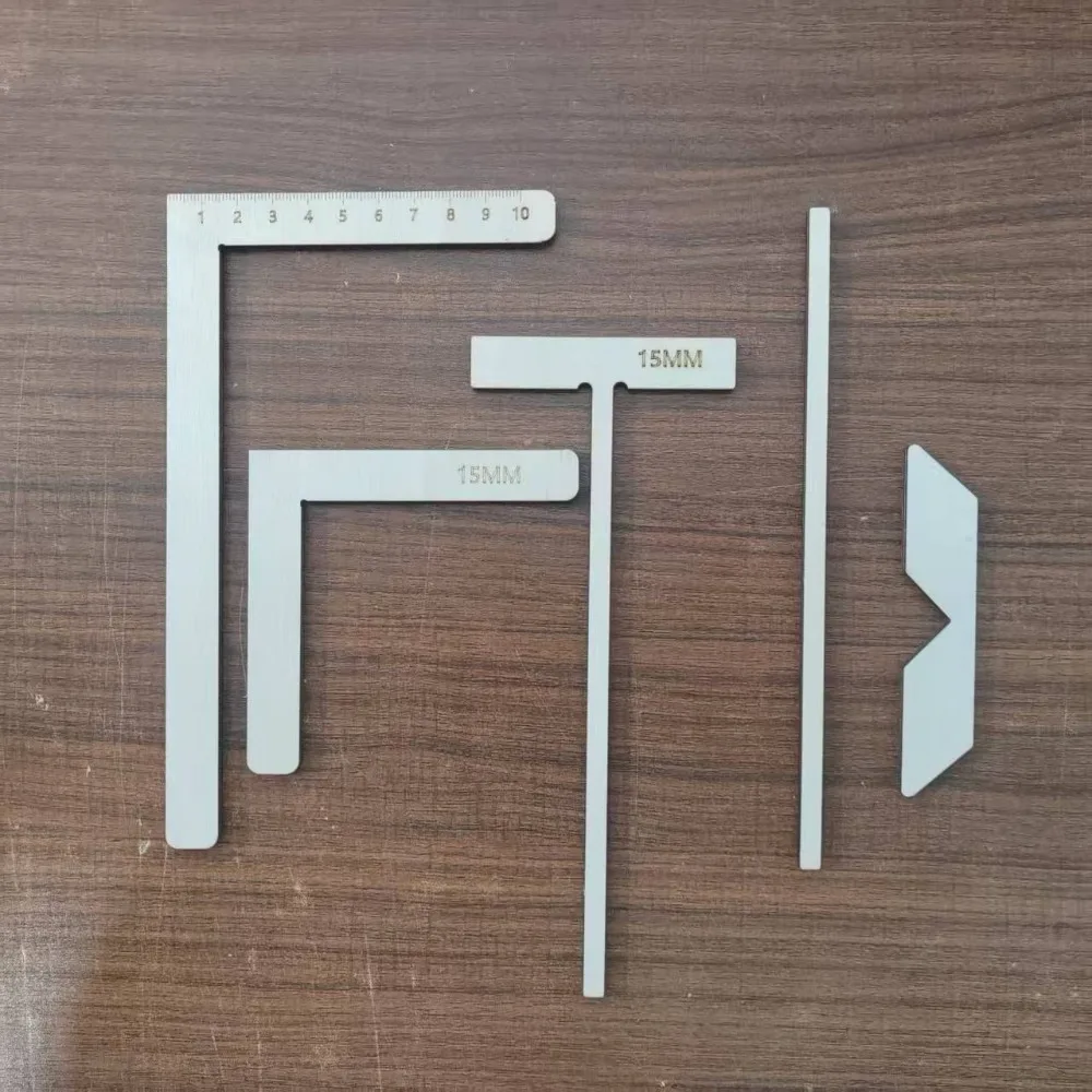 저널 스크랩북 및 노트북 커버, 노트북 바인딩 및 장식 공예 DIY 프로젝트를 위한 5종 다기능 자 세트