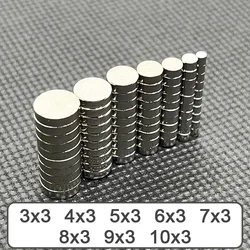 Super Strong Neodymium Round Magnets - Versatile High - Performance Permanent Magnets - 100pcs (3x3mm)