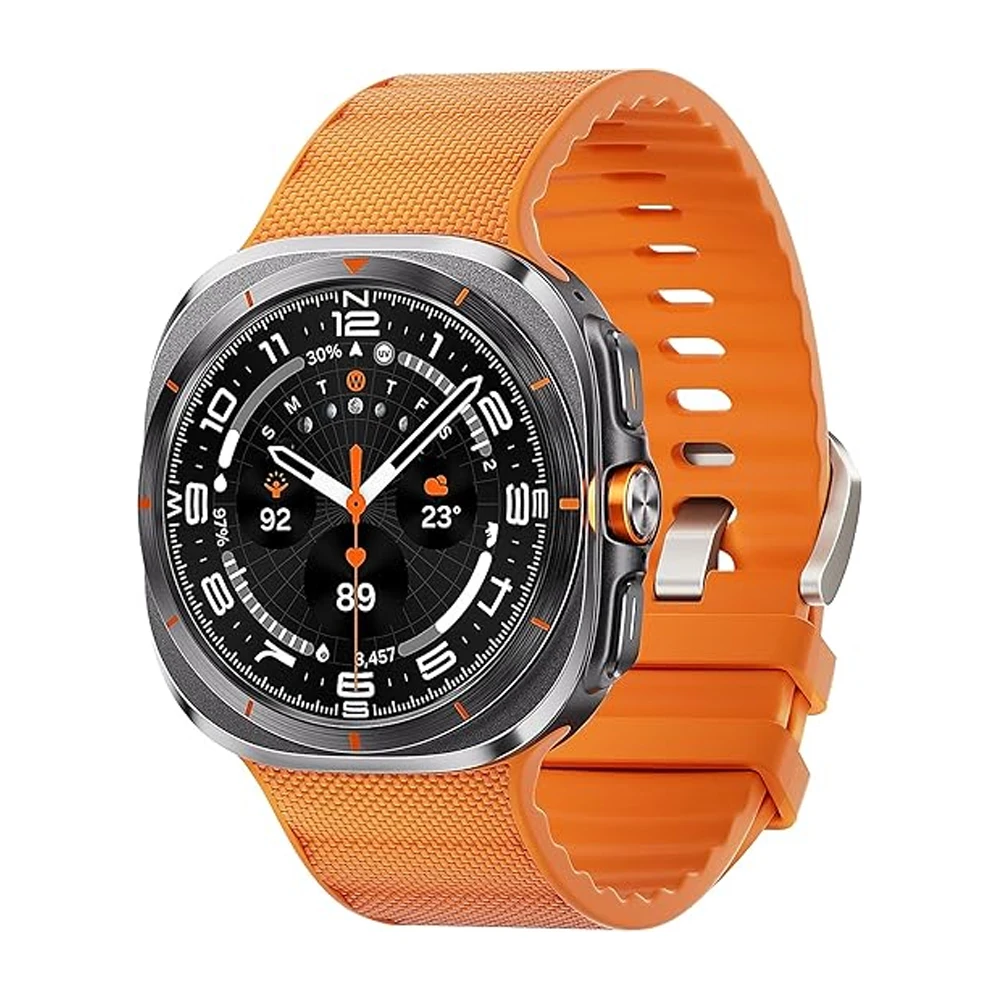 Enhanced Product Title: Premium Silicone and Nylon Sport Strap