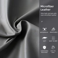 M-XXL Orthopedic Dog Bed Bolster Microfiber Leather Pet Dog Sofa Waterproof Couch Calming Bed with Removable Cover Easy Clean 6