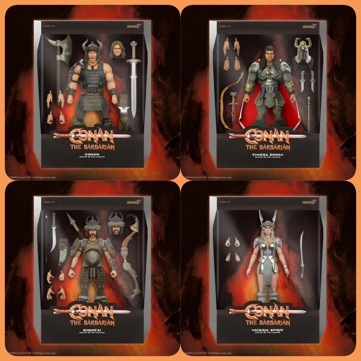 Super7 Conan Il Barbaro - Action Figure Subotai Con Pitture Di Guerra 9,5 Cm - Accessorio Spada - 5