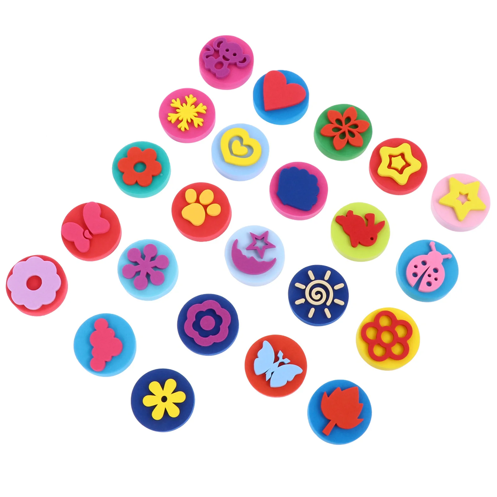 

EVA Sponge Press-Die Children Paint Sponge Learn Finger Painting Sponge Brush Foam DIY Various Shape Art Painting Tools