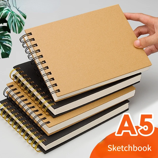 A5 Portable Sketchbook Student Hand-painted Blank Paper Thickened Coil Loose-leaf Hard Shell Art Special Painting Book 2