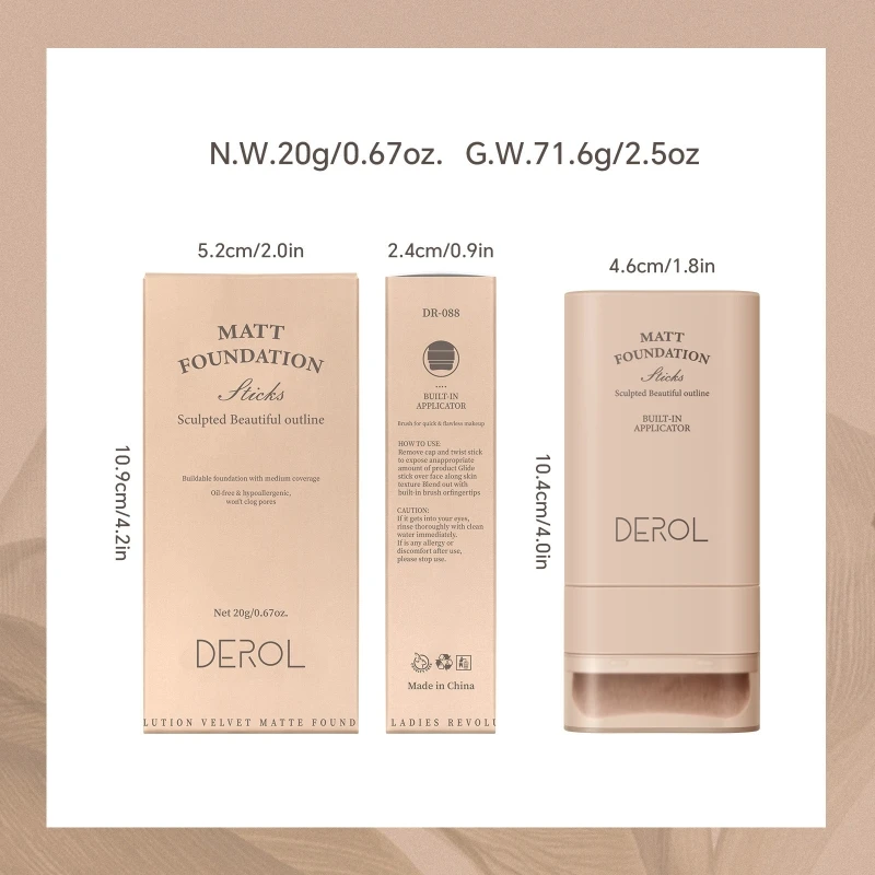

Matte Concealering with Brush High Coverage Perfect for Special Occasions R3MF