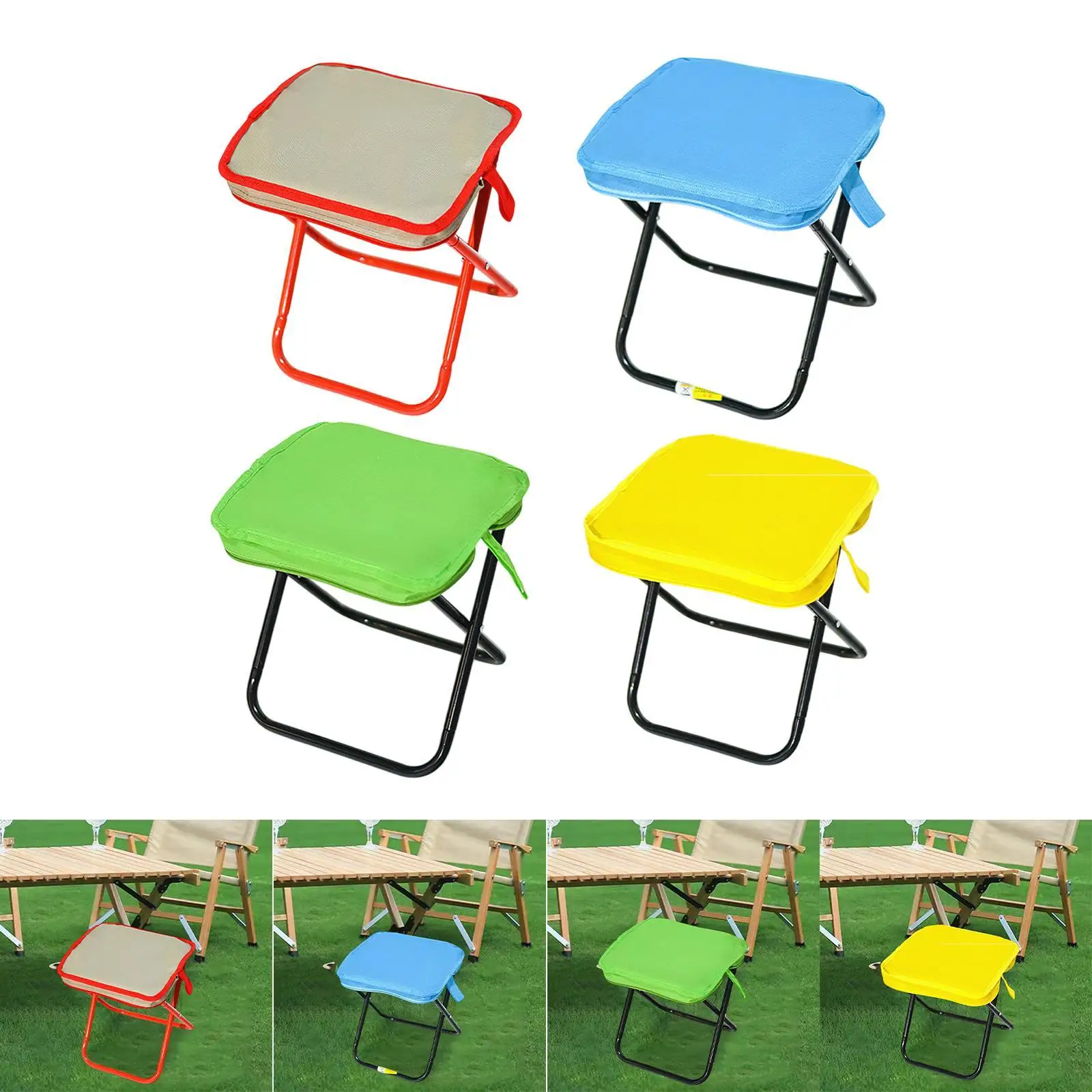 Camping stools folding chair compact zip handbag rattling stool outdoor
