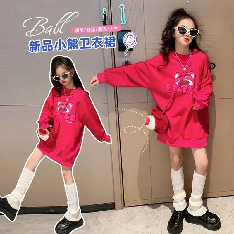 

2022 Kids New Autumn Tracksuit Fashion Cartoon Girls Clothes Princess Sweatshirt Teenager Fall Outfits 7 8 9 10 11 12 14Years