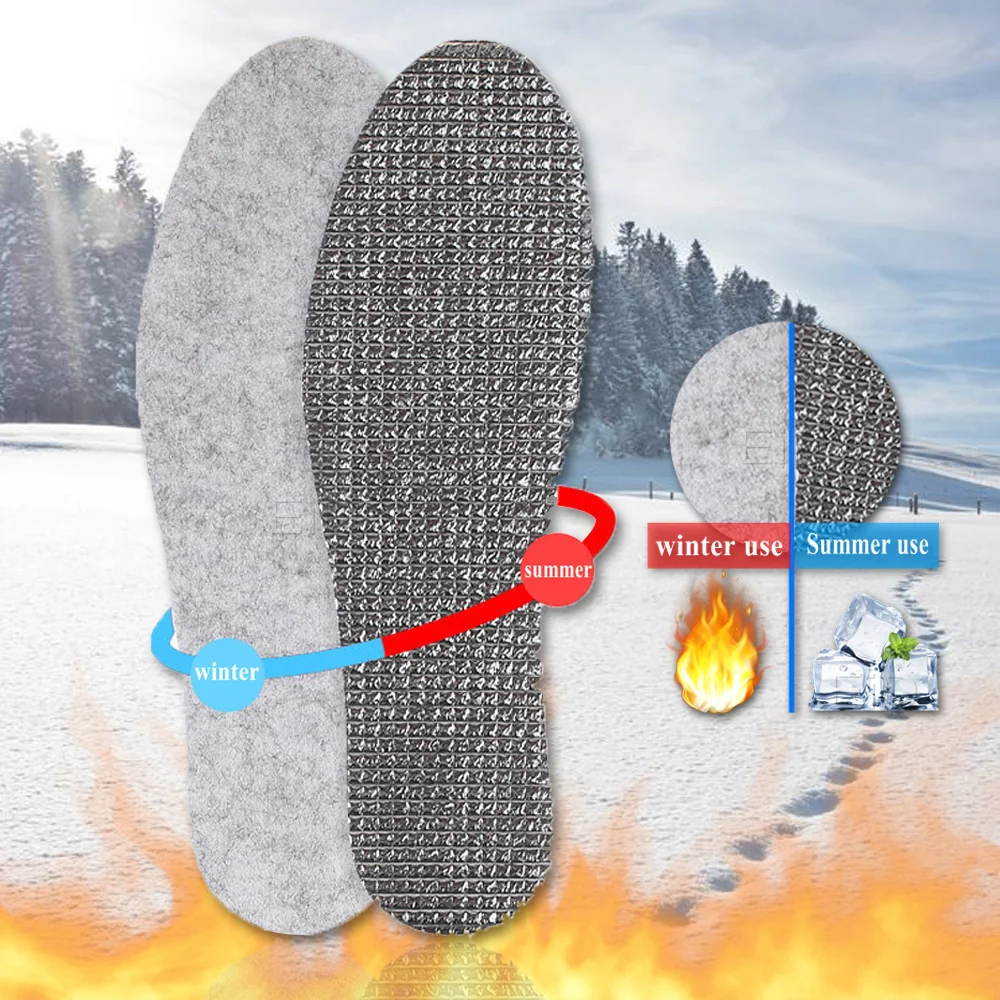 Eid Winter Zinn folie warme Einlegesohlen für Schuhe Männer Frauen weiche Schuhe Pads atmungsaktive haut freundliche Baumwolle halten warme thermische Einlegesohle – Detail 18