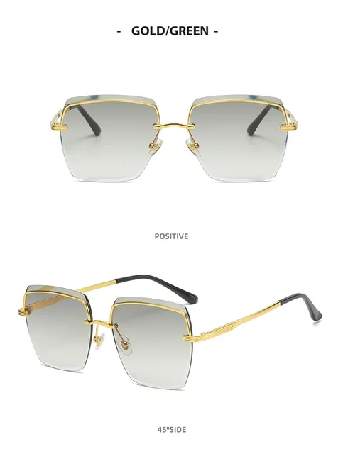 FEISHINI-Lunettes de soleil sans bords pour femmes, protection UV