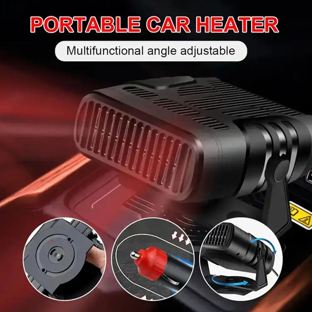 

Portable Car Heater 12V/24V Car Heater Fan 2 IN 1 Cooling Windshield Heating Defroster New Dryer Auto Anti-Fog Car Heater 2 W6W7