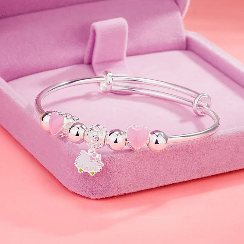 

Kawaii Sanrio Hello Kitty Bracelet Parent-Child Bracelet Jewelry Accessories Girl Anime Woman Jewelry Birthday Cute Girl Gift