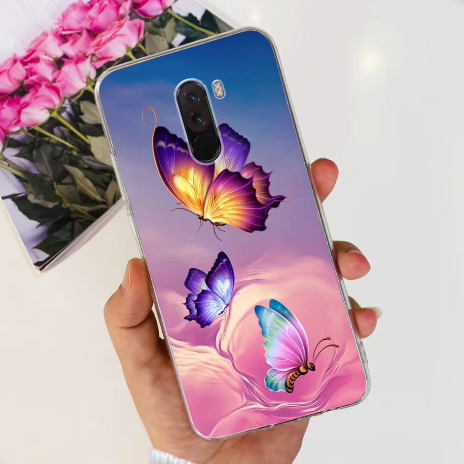 For Xiaomi Pocophone F1 Case Poco F1 Fashion Flowe...