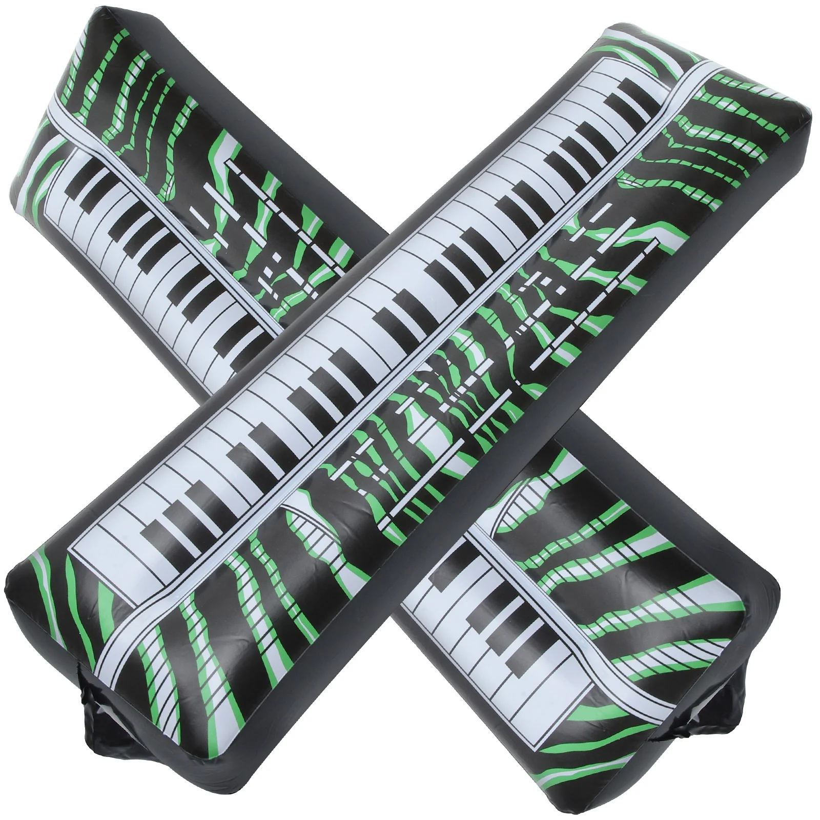 

2 Pcs Keyboards Inflatable Electronic Musical Instrument Inflation PVC Portable Party Supplies Child