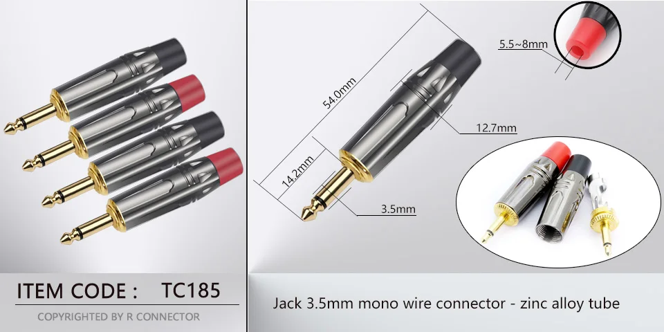 Conector de Áudio Jack 3.5 milímetros 3