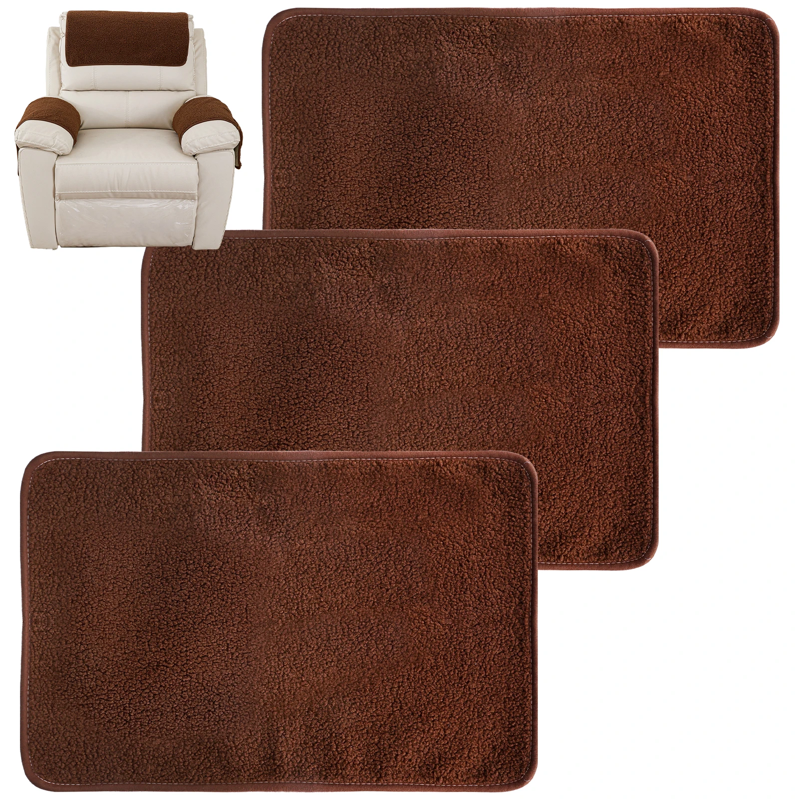 Polyester Recliner Headrest Covers Soft Wear Resistant