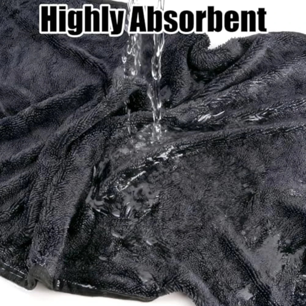 3개입 마이크로화이버 자동차 타월 차량 세척 천 자동차 청소 건조용 초흡수성 자동차 창문 유리 세척 타월 용품 40x60cm