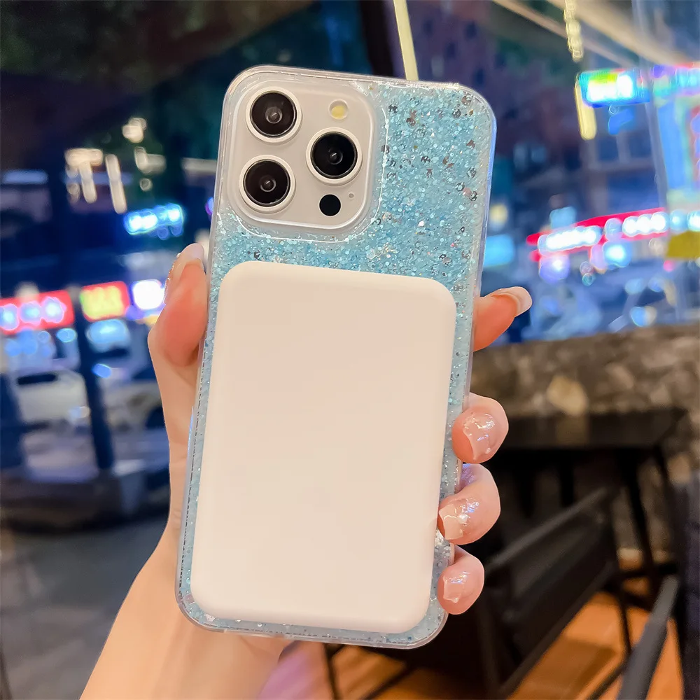 Custodia IPhone 16 Plus Con Fiocco Glitterato E Catena: Morbida Cover Trasparente Con Protezione Fotocamera Per Donne E Ragazze - 3