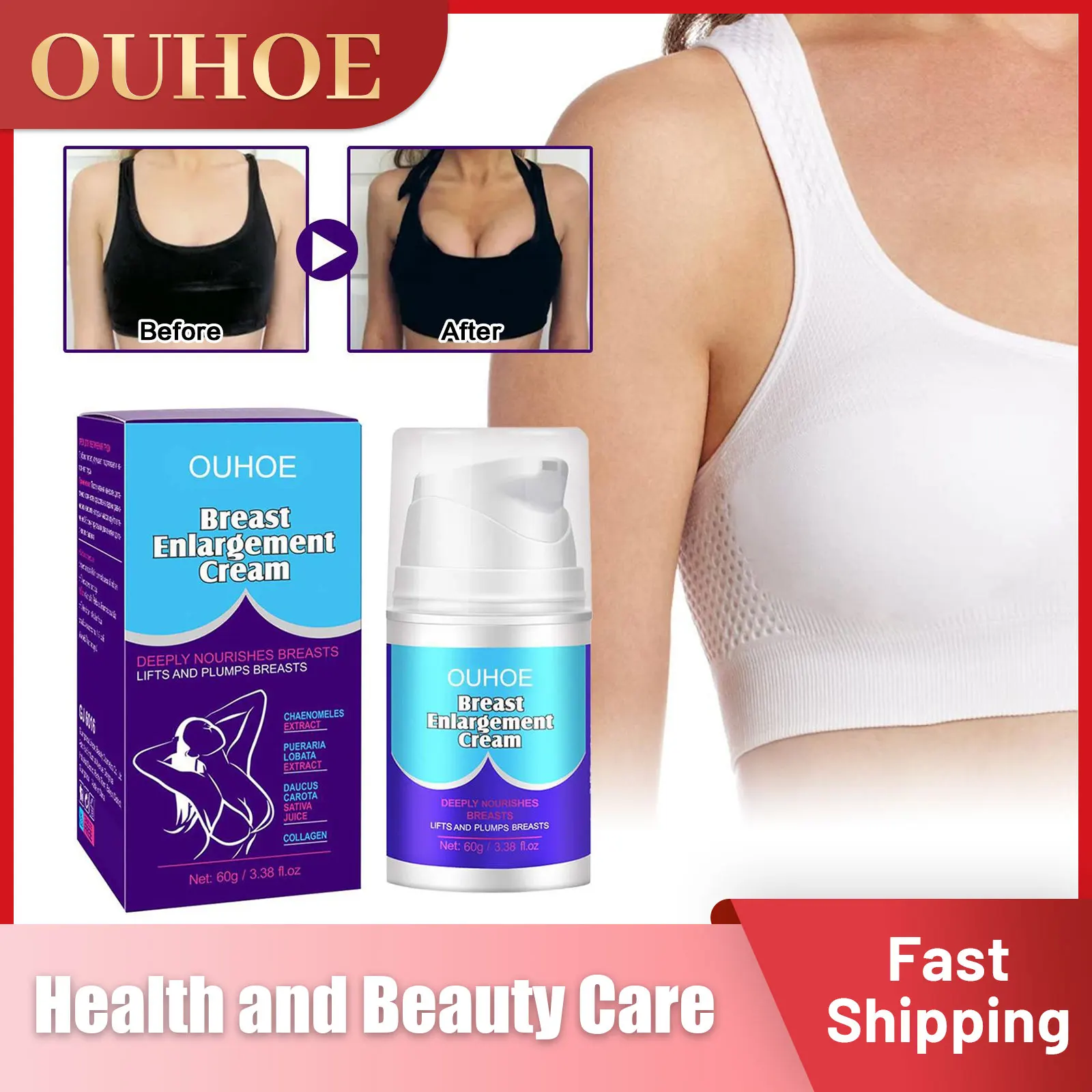 

Breast Enlargement Cream for Women Bigger Breasts Growth Papaya Permanently Elasticity Promote Hormone Chest Enhancement Cream