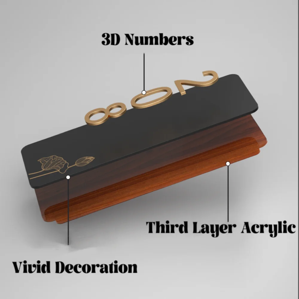 Acrylic Modern Door Plate Customize 3D Laser Cutting House Number for Home Villa Shop Store Office Apartment Restaurant Hotel house number signs,house numbers,number plate,door signs