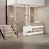 FAMAPY Reception Desk with Drawer & Cabinet, Counter with Keyboard Tray, Reception Desks 4